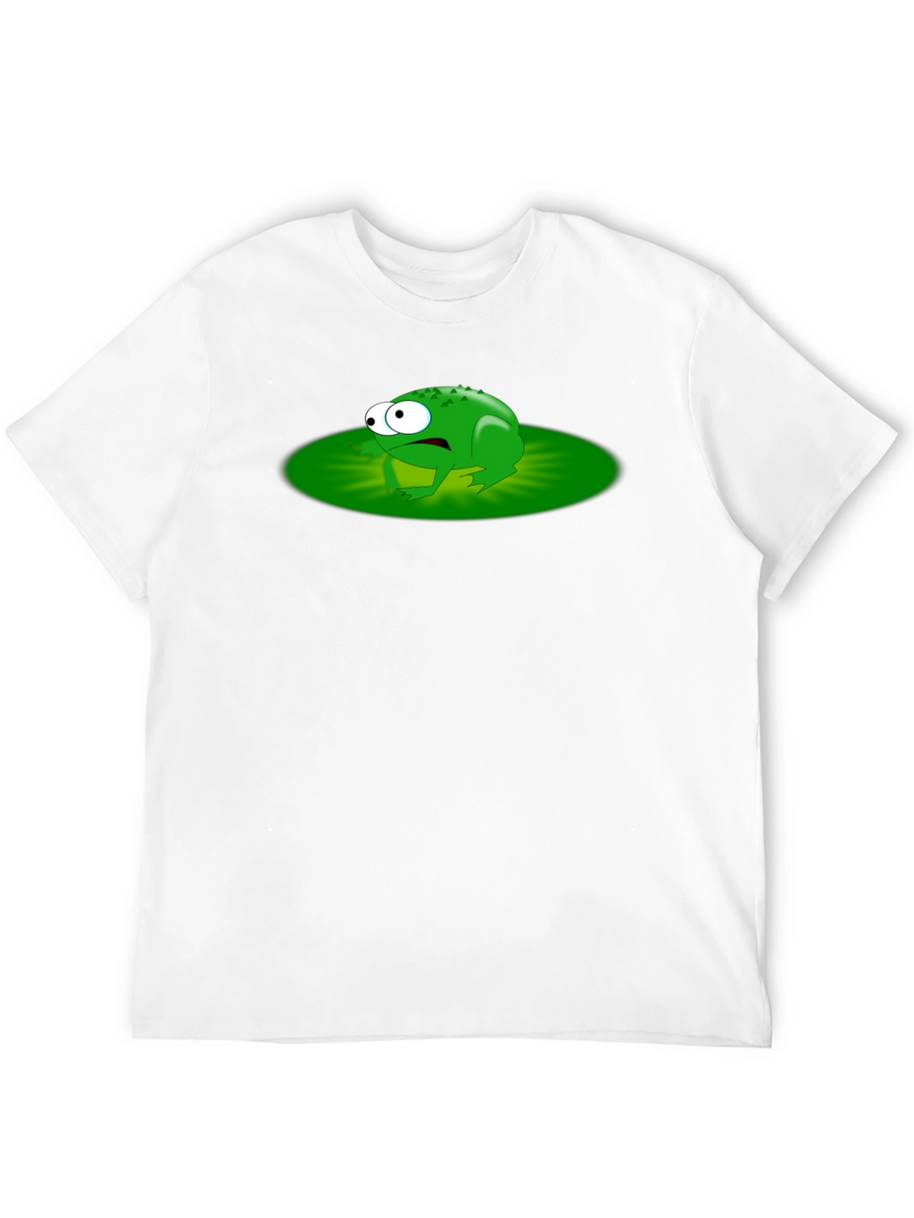 Frog Lily Pad Graphic Tee - Black Cotton T-Shirt