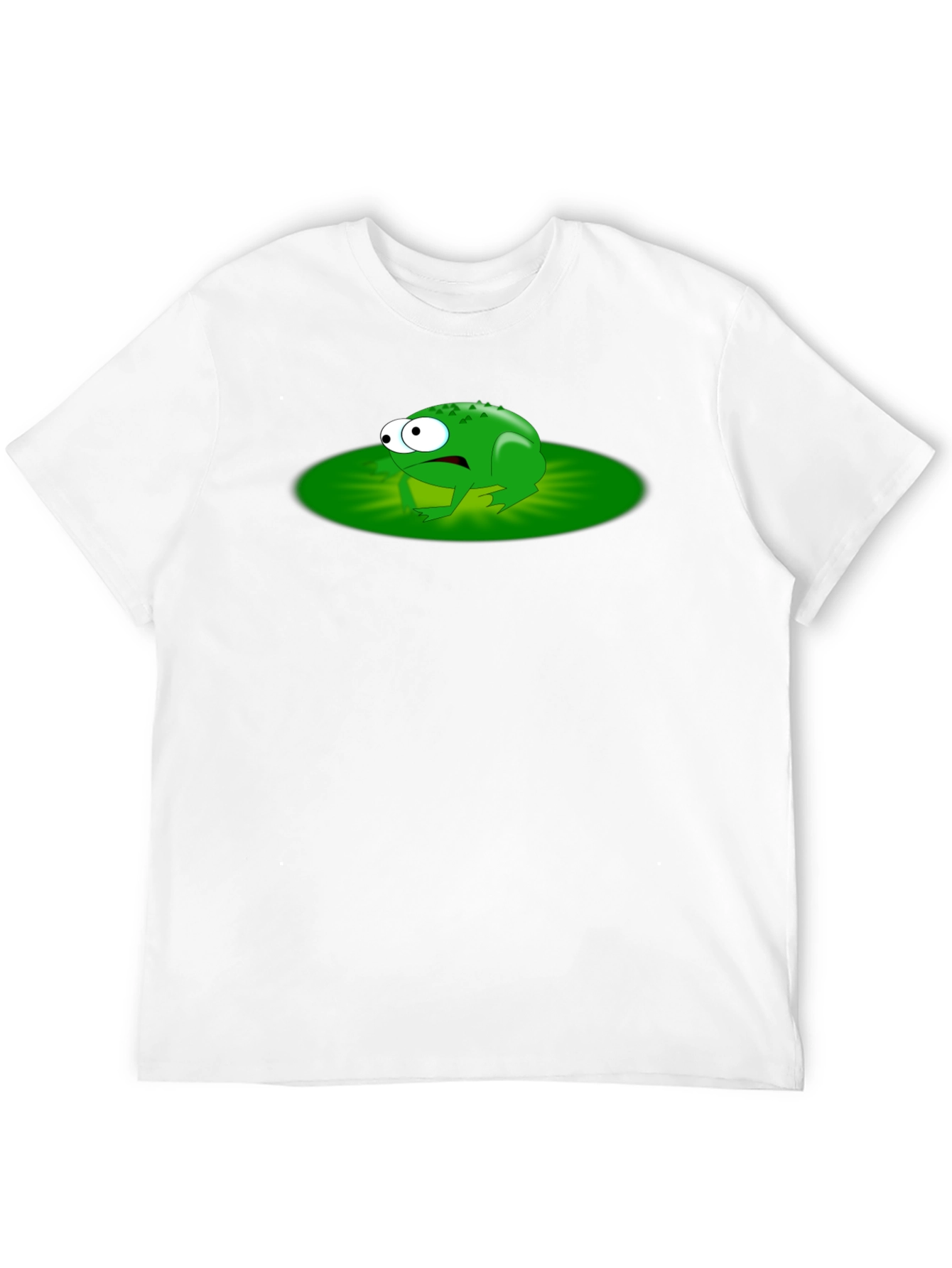 Frog Lily Pad Graphic Tee - Black Cotton T-Shirt