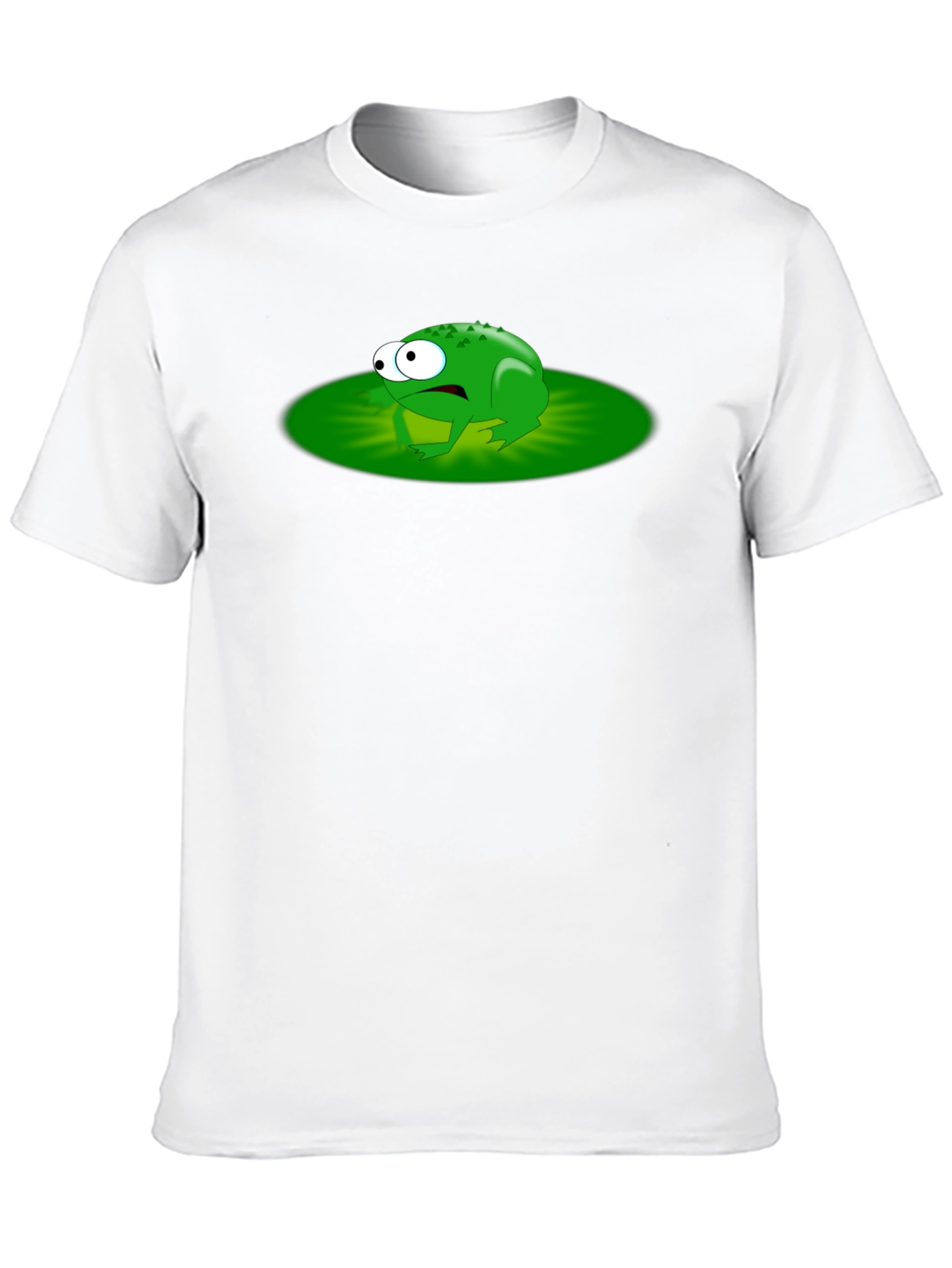 Frog Lily Pad Graphic Tee - Black Cotton T-Shirt