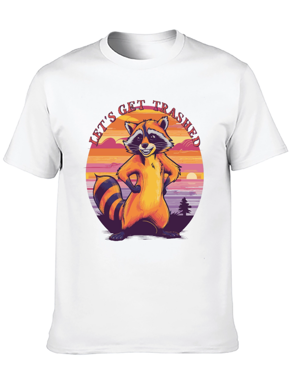 Lets Get Trashed Raccoon Graphic Tee