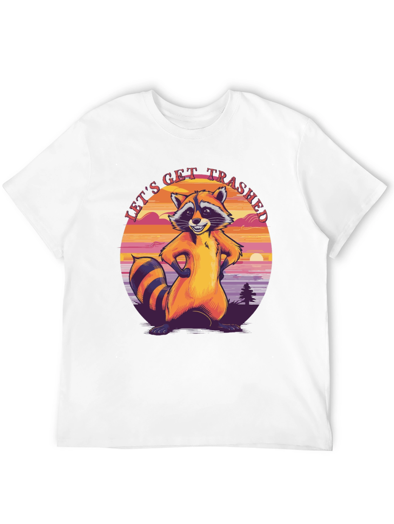 Lets Get Trashed Raccoon Graphic Tee
