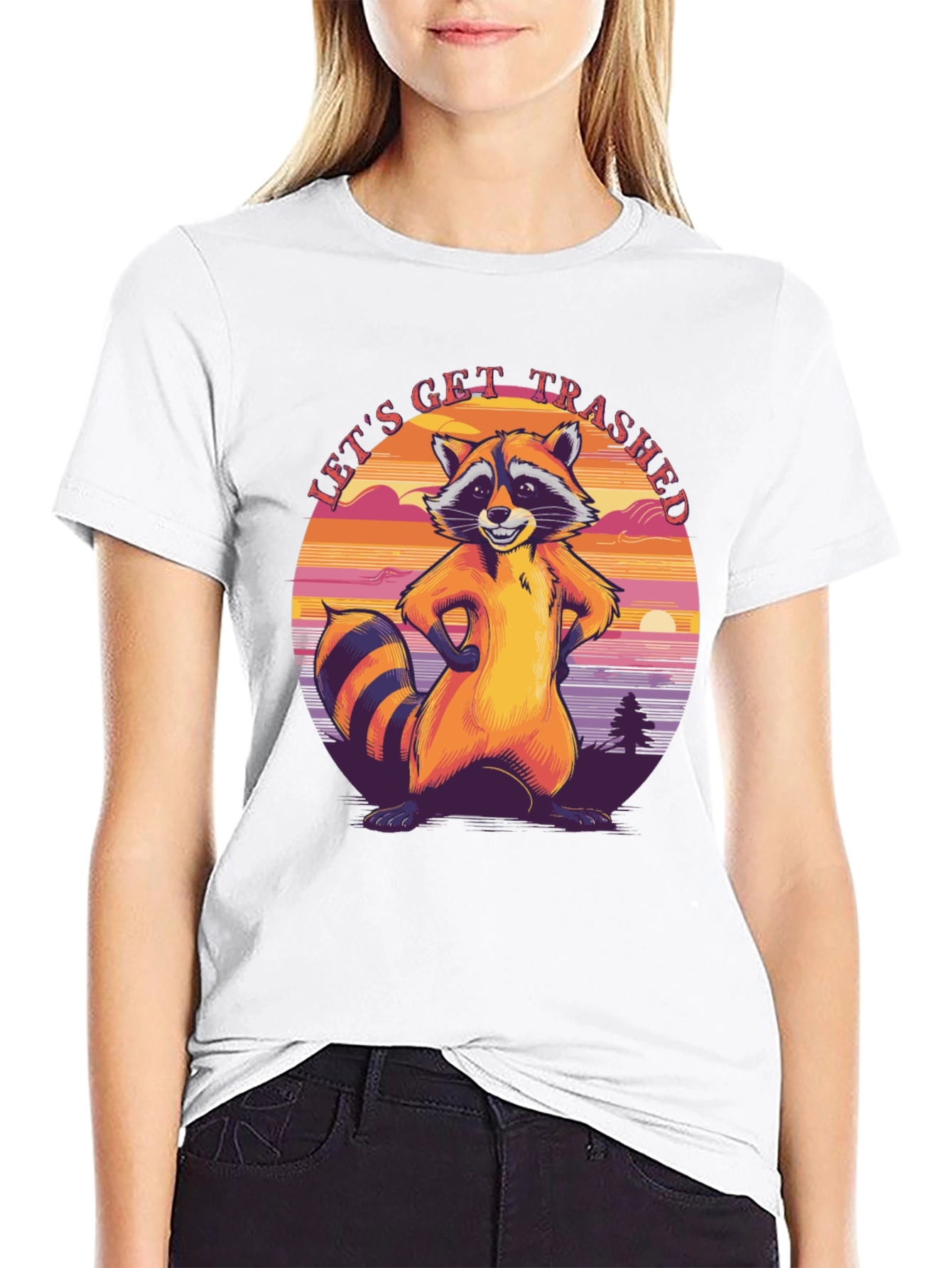 Lets Get Trashed Raccoon Graphic Tee