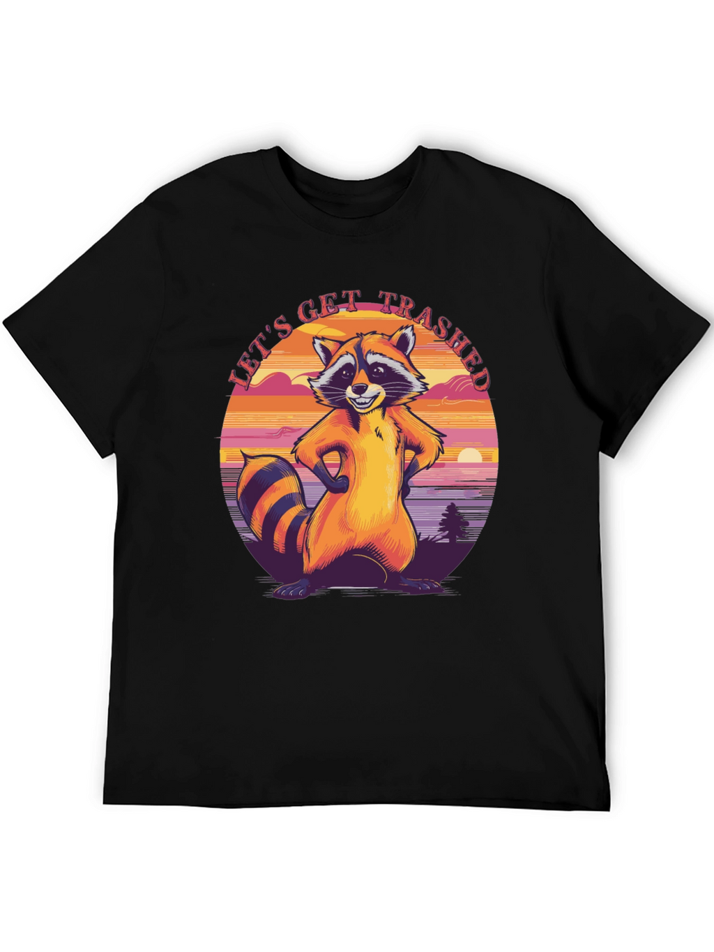 Lets Get Trashed Raccoon Graphic Tee