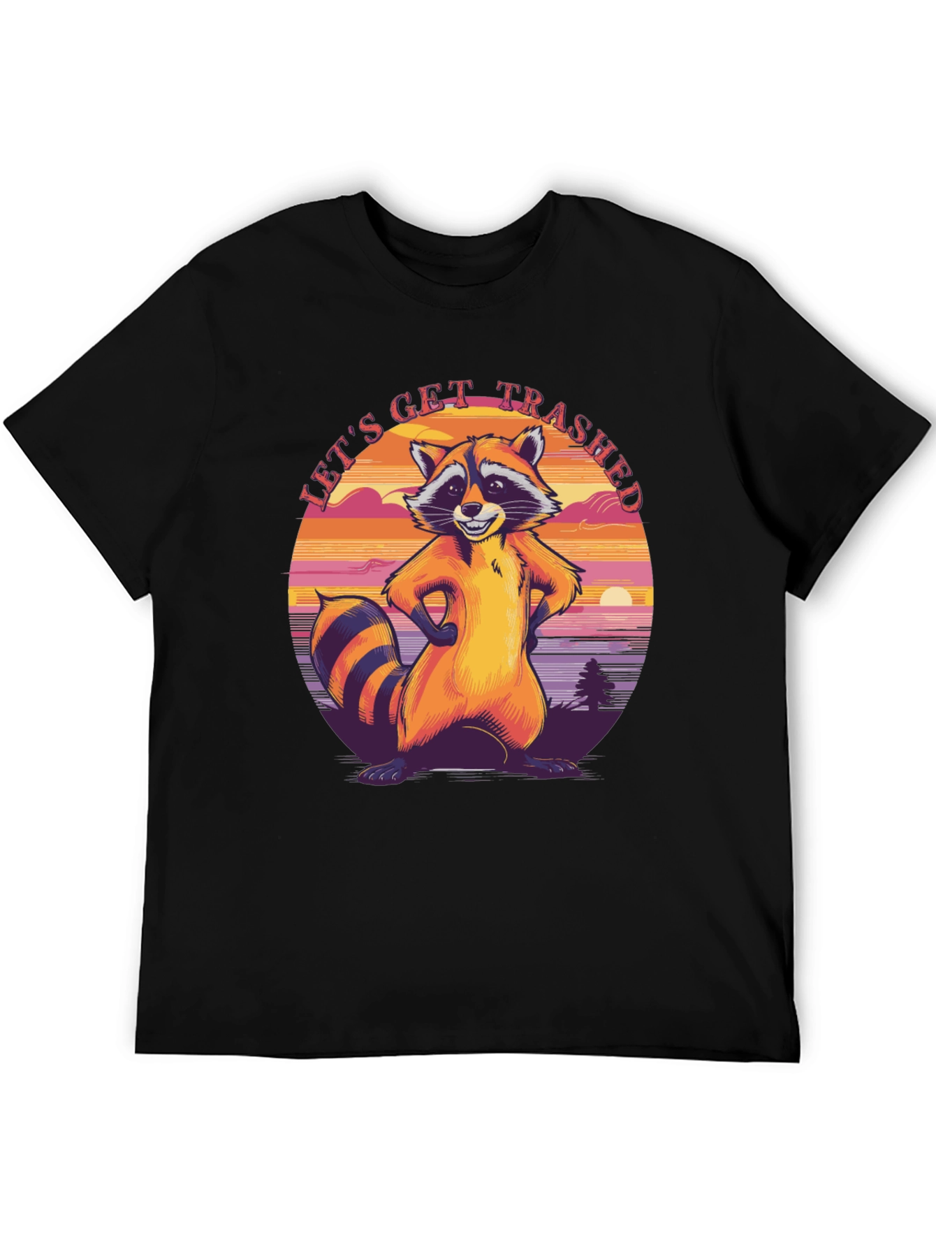 Lets Get Trashed Raccoon Graphic Tee
