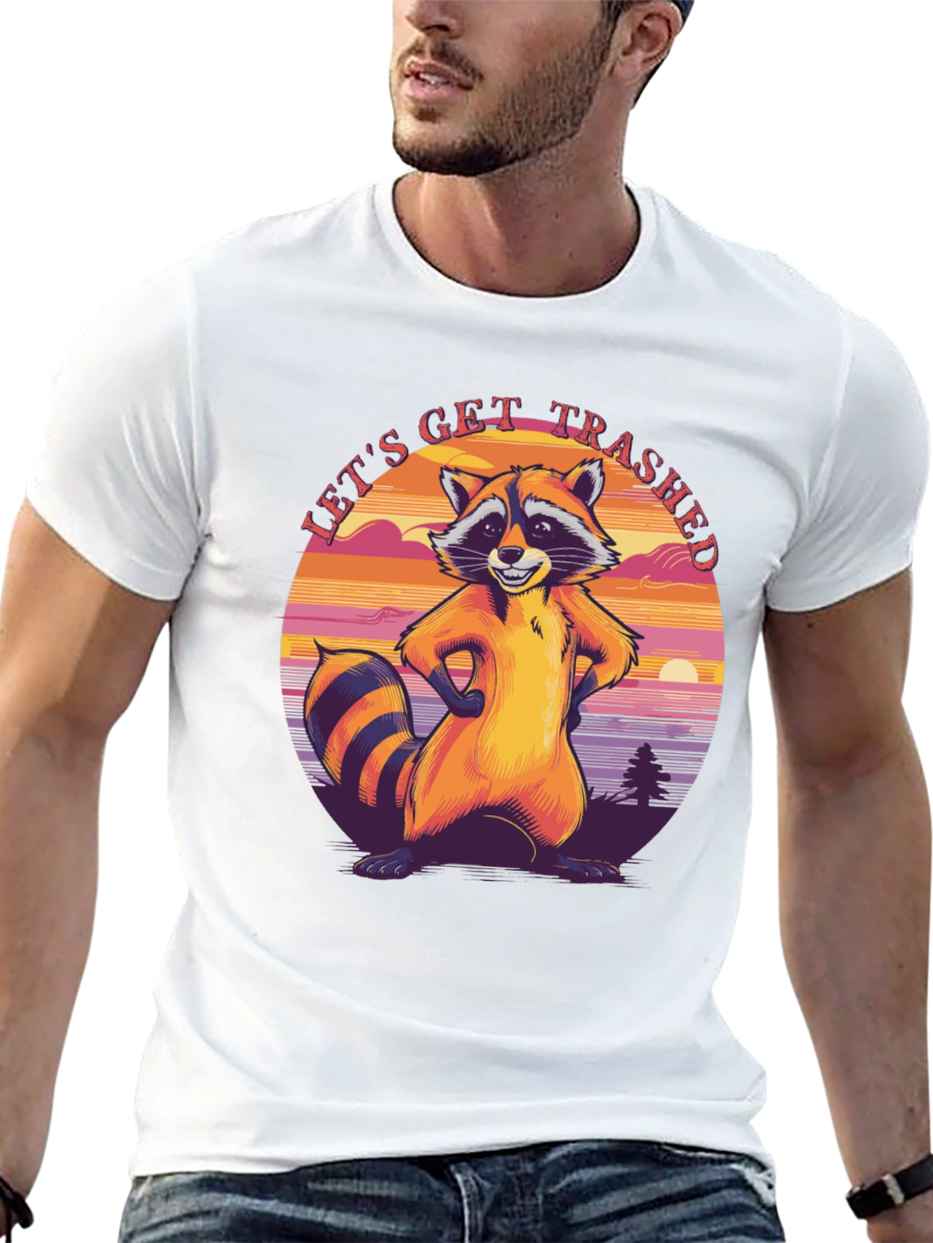Lets Get Trashed Raccoon Graphic Tee