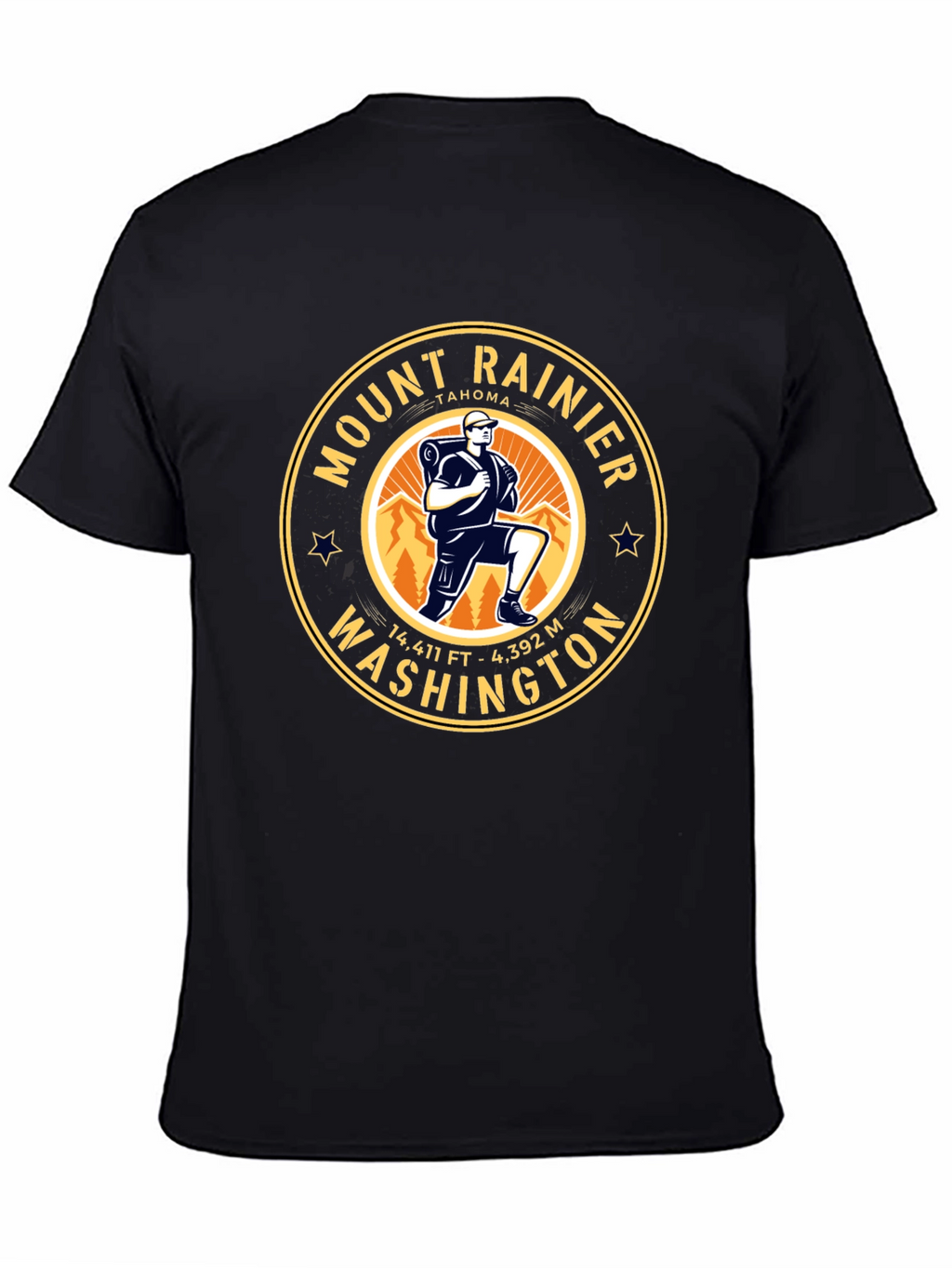Mount Rainier Hiking T-Shirt - Washington Souvenir Tee