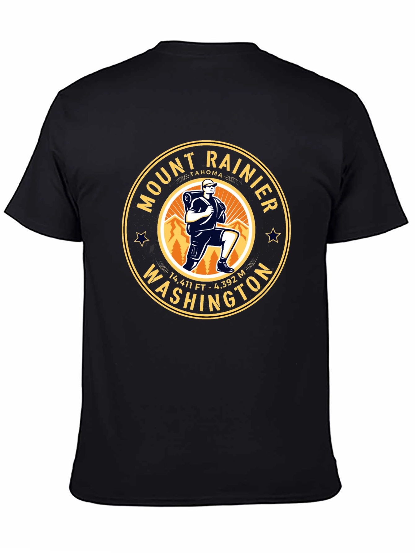 Mount Rainier Hiking T-Shirt - Washington Souvenir Tee