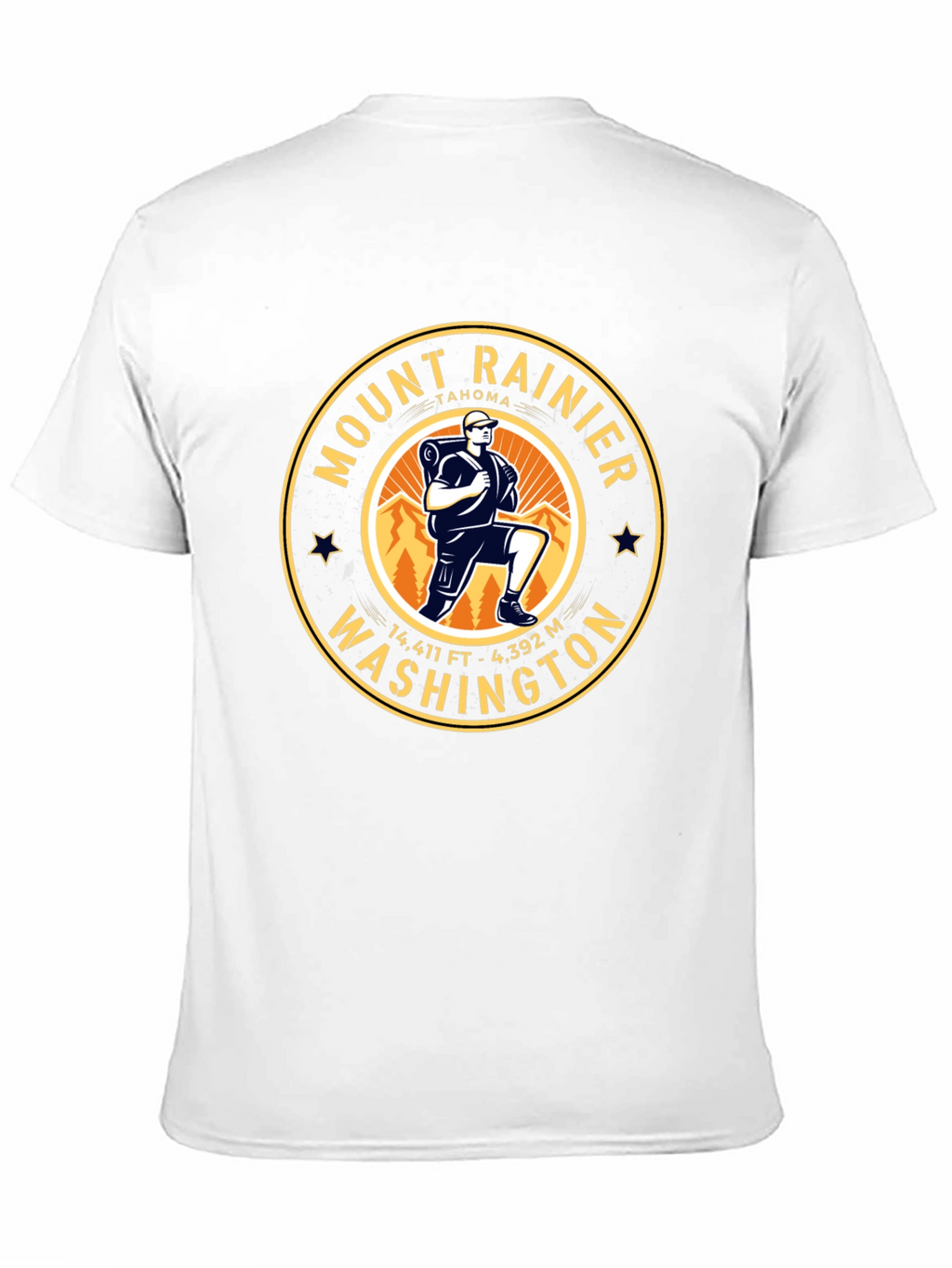 Mount Rainier Hiking T-Shirt - Washington Souvenir Tee