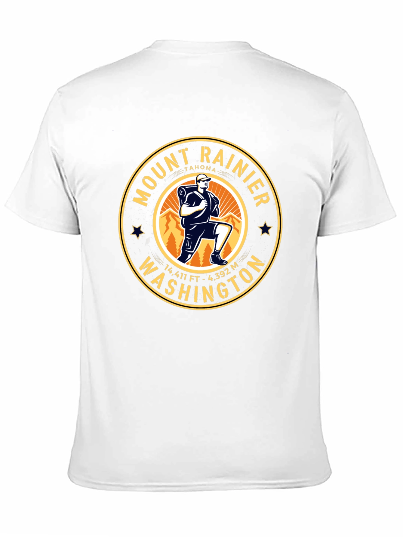 Mount Rainier Hiking T-Shirt - Washington Souvenir Tee