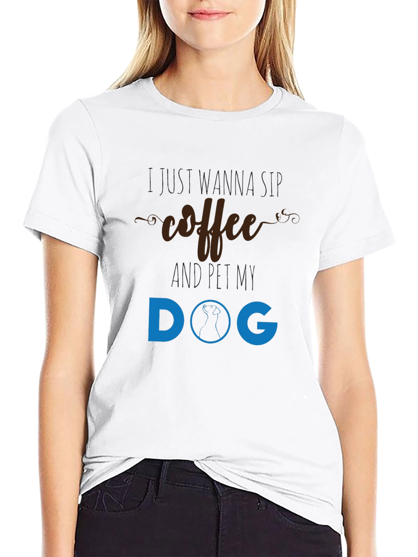 Coffee & Dog T-Shirt - Unisex Black Tee