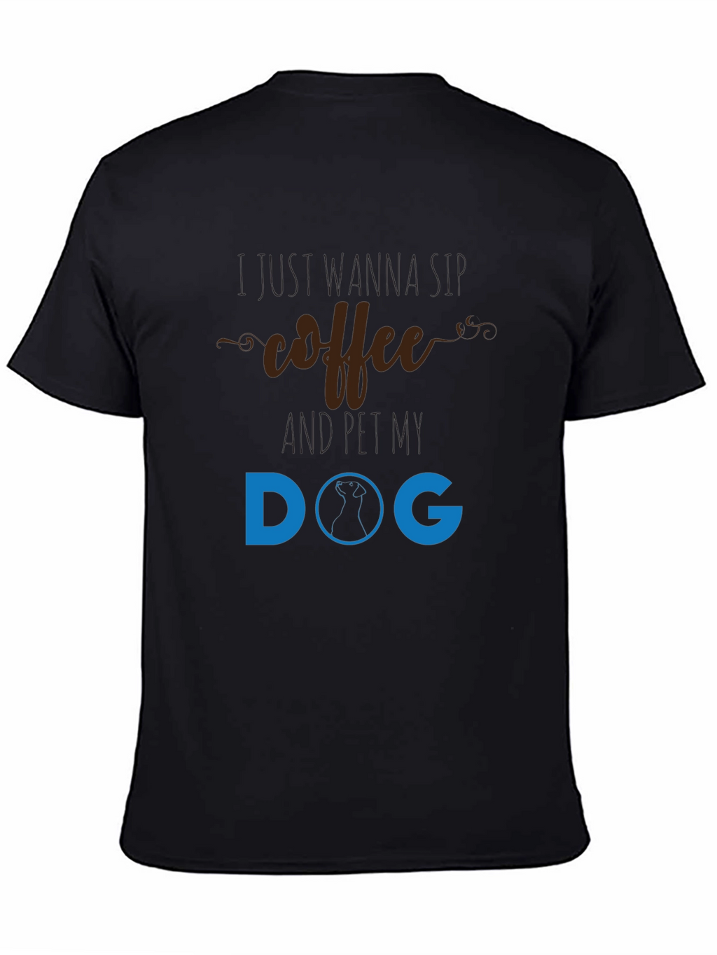 Coffee & Dog T-Shirt - Unisex Black Tee