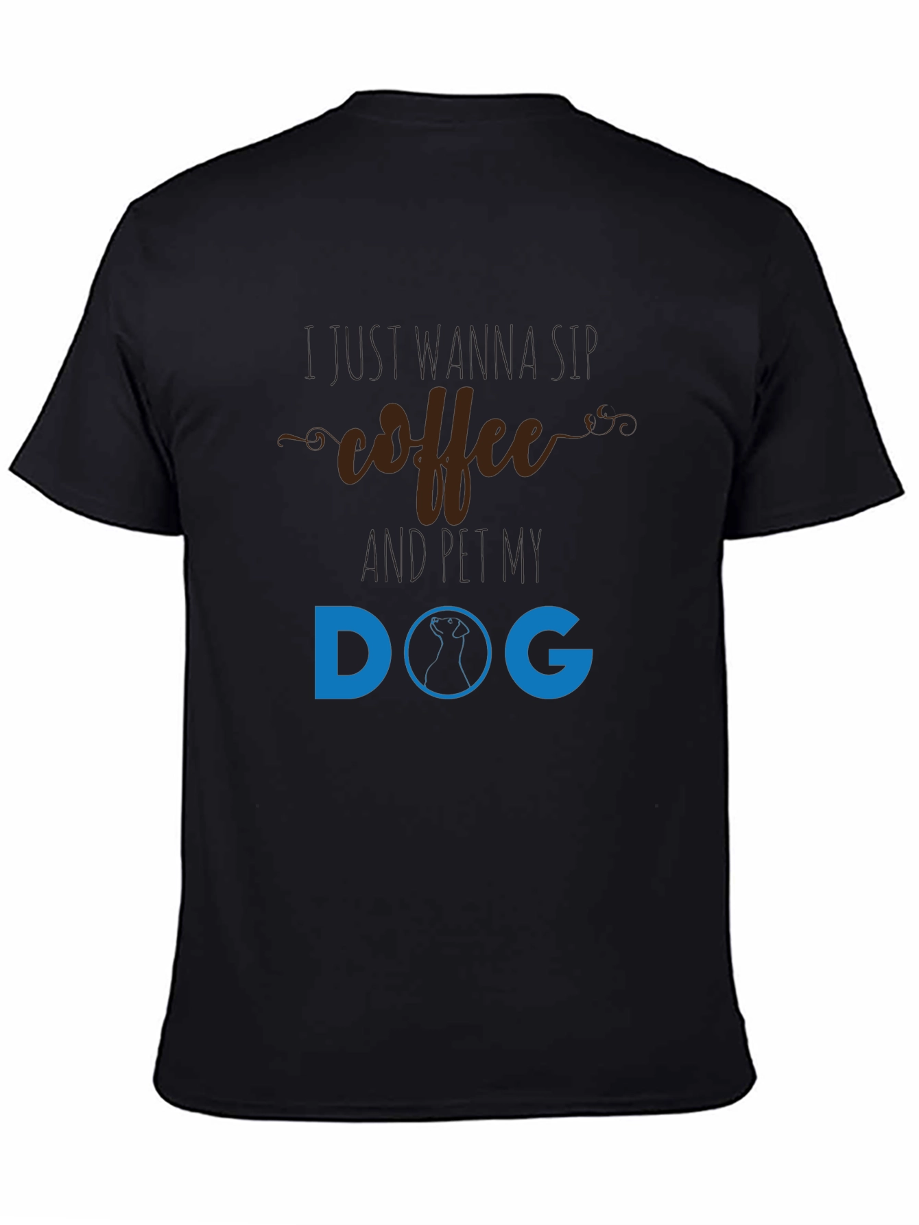 Coffee & Dog T-Shirt - Unisex Black Tee