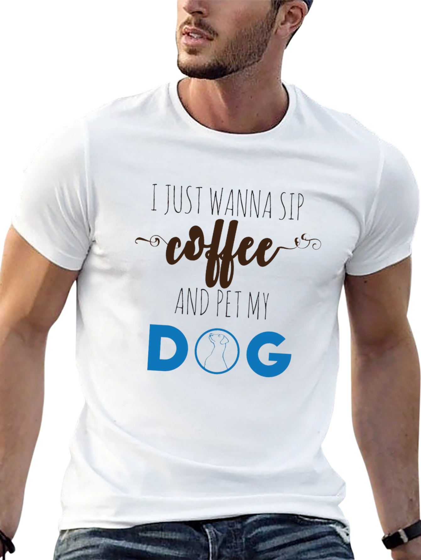 Coffee & Dog T-Shirt - Unisex Black Tee
