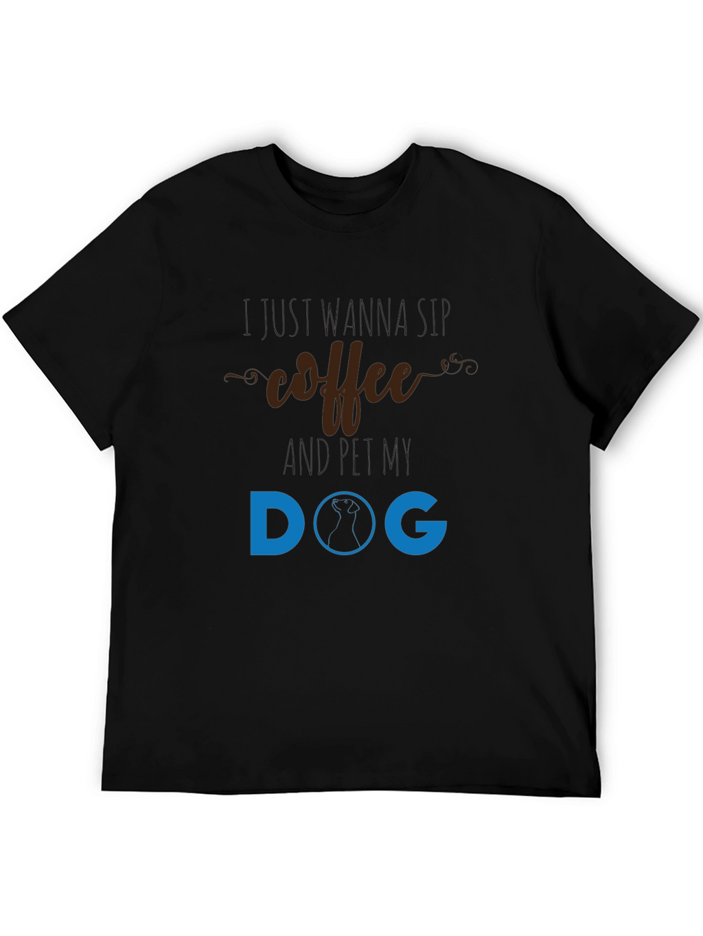 Coffee & Dog T-Shirt - Unisex Black Tee