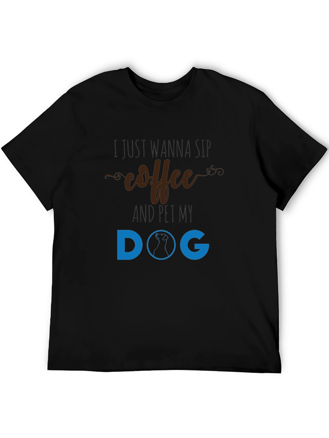 Coffee & Dog T-Shirt - Unisex Black Tee