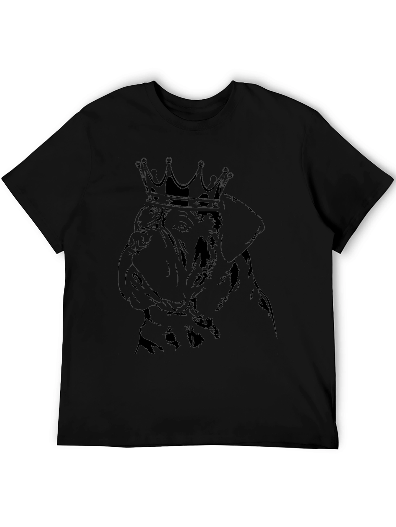 Dog King Black T-Shirt - Graphic Tee