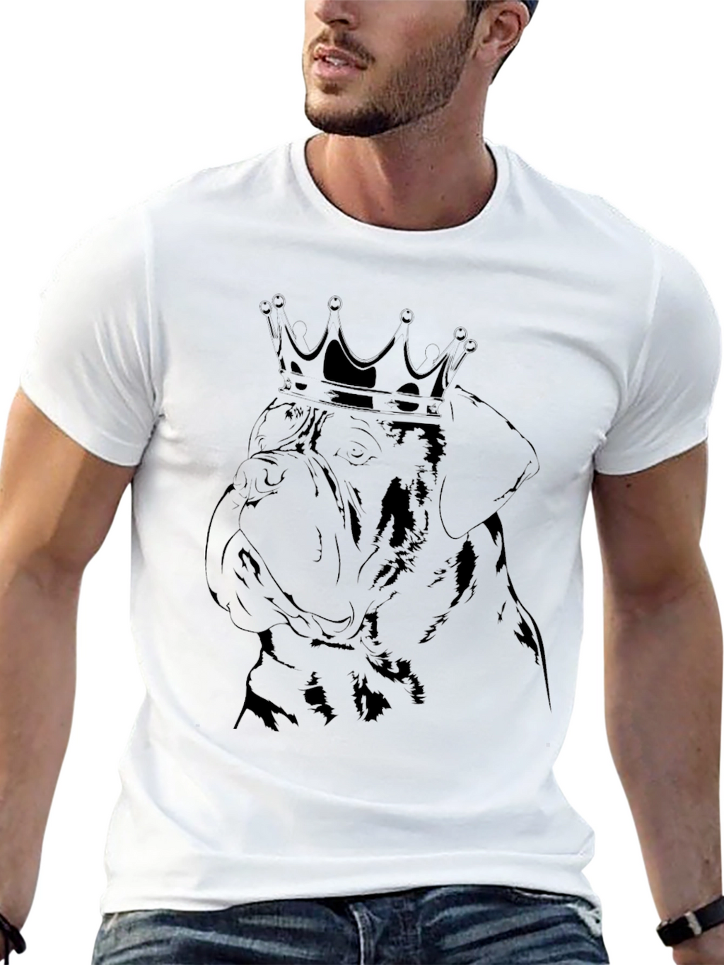 Dog King Black T-Shirt - Graphic Tee