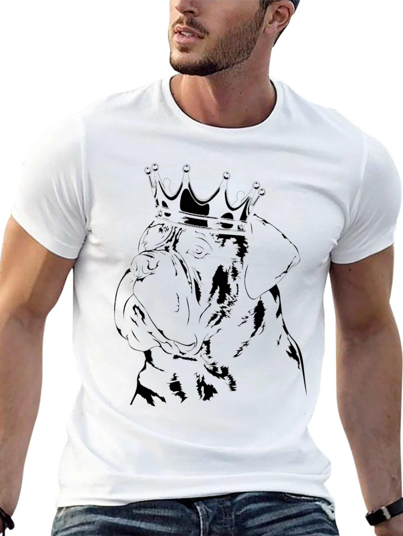 Dog King Black T-Shirt - Graphic Tee