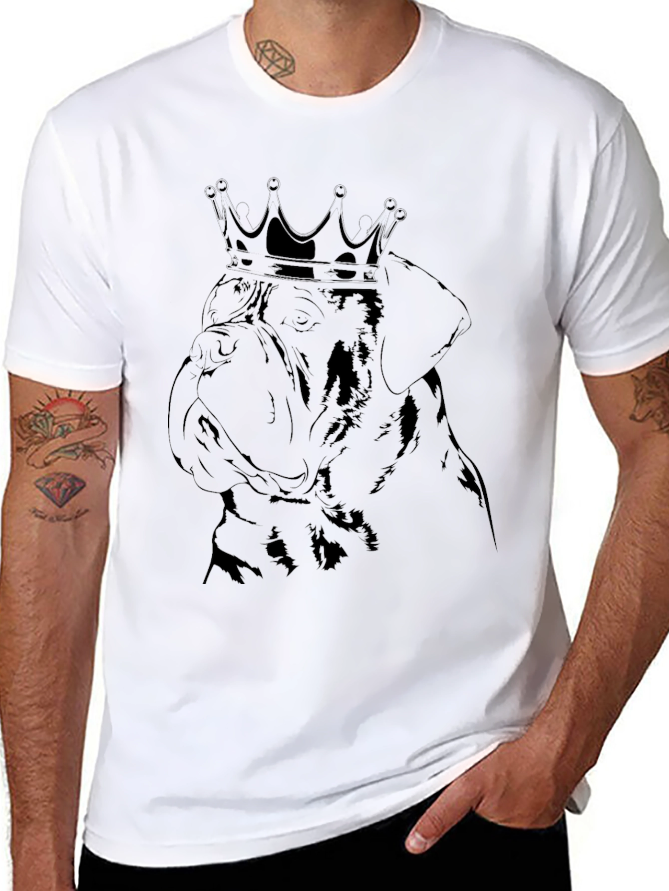 Dog King Black T-Shirt - Graphic Tee