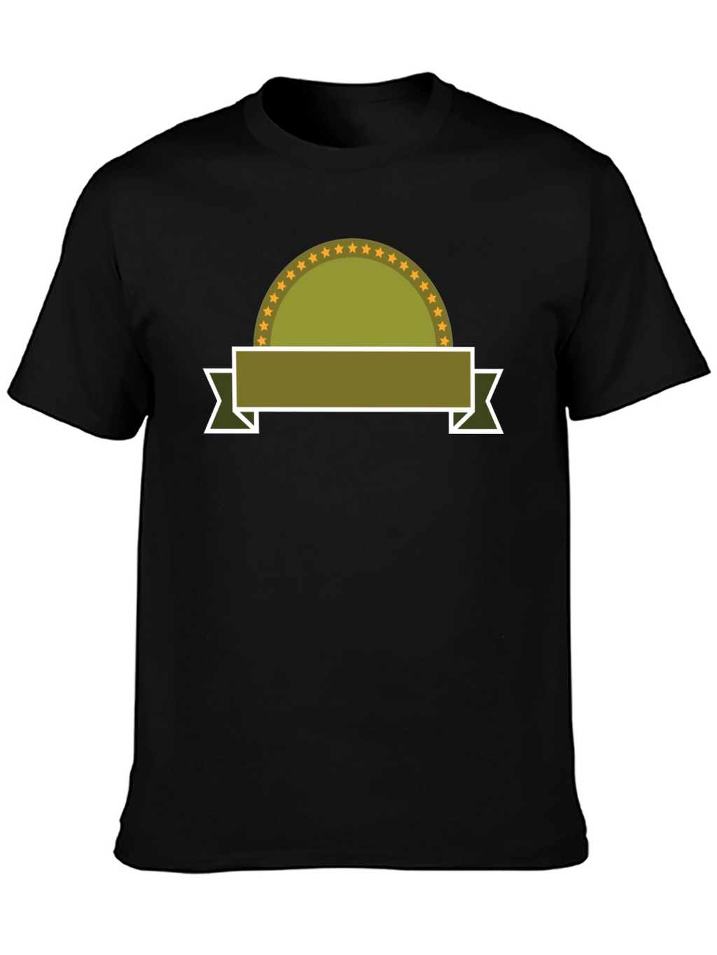 Embroidered Emblem Black T-Shirt
