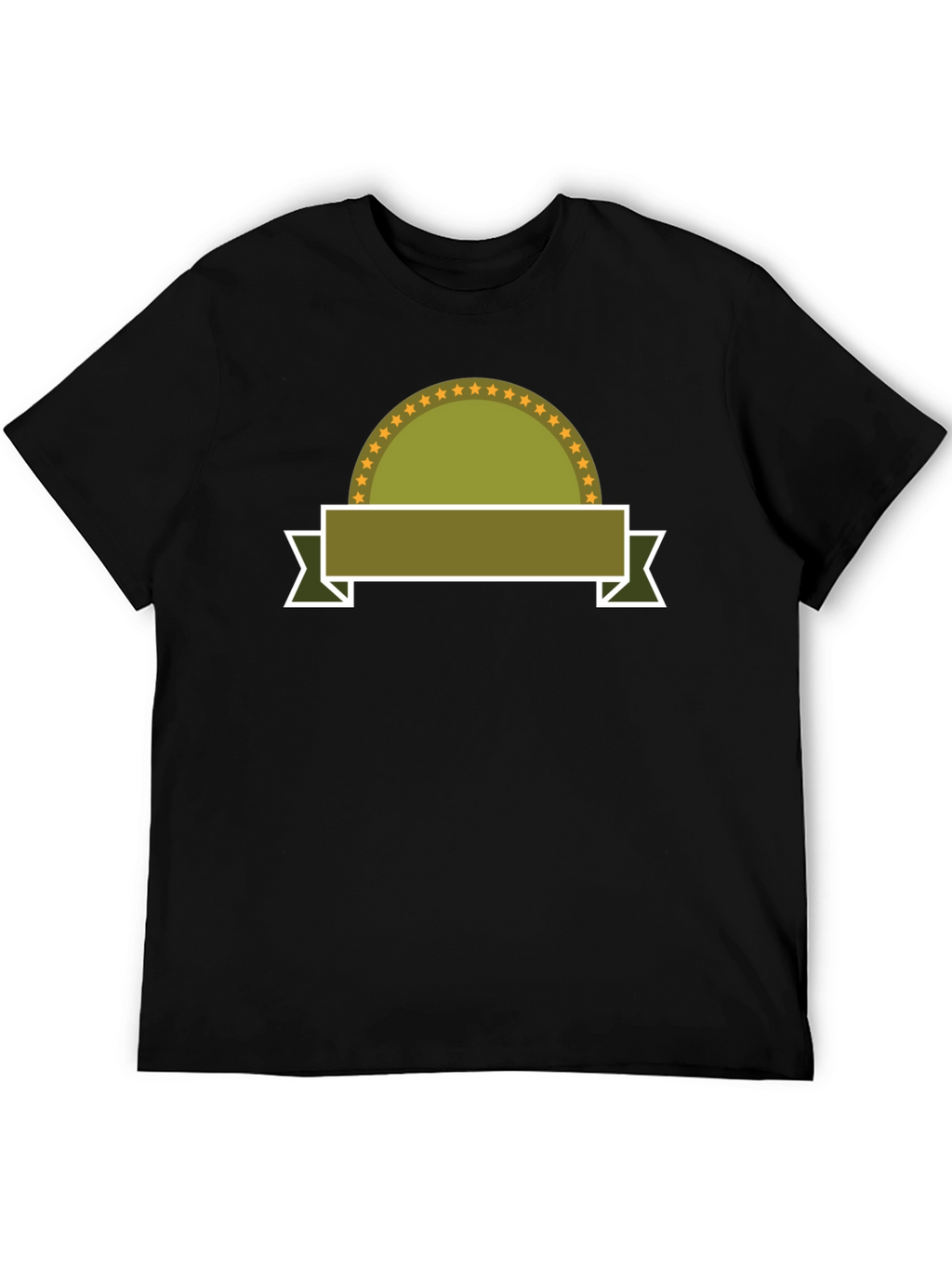 Embroidered Emblem Black T-Shirt