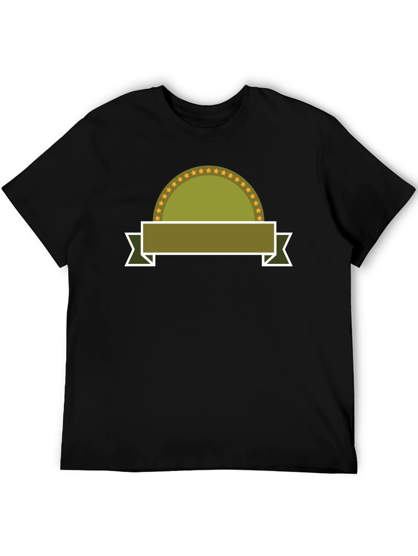 Embroidered Emblem Black T-Shirt