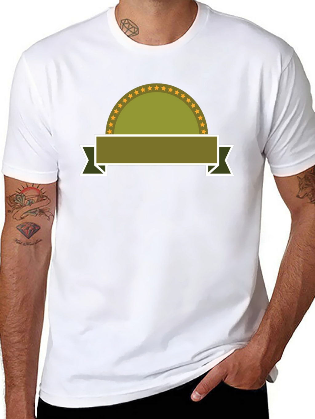 Embroidered Emblem Black T-Shirt