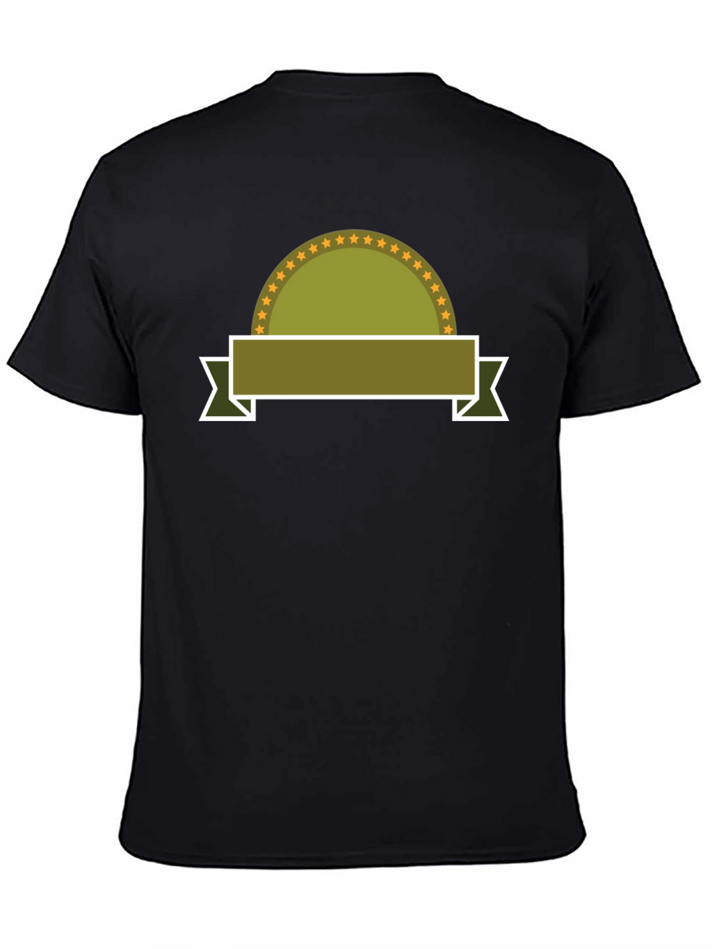 Embroidered Emblem Black T-Shirt