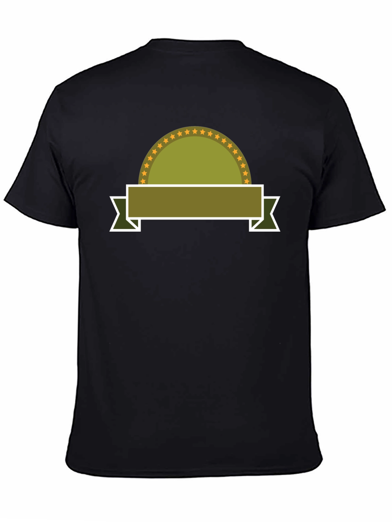 Embroidered Emblem Black T-Shirt