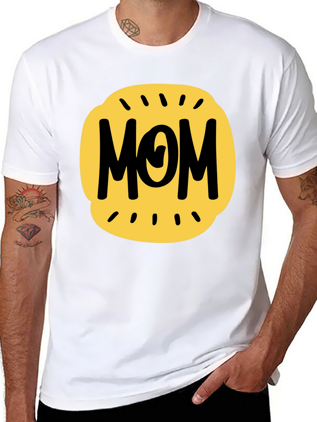 Mom Graphic Tee - Black Cotton Blend