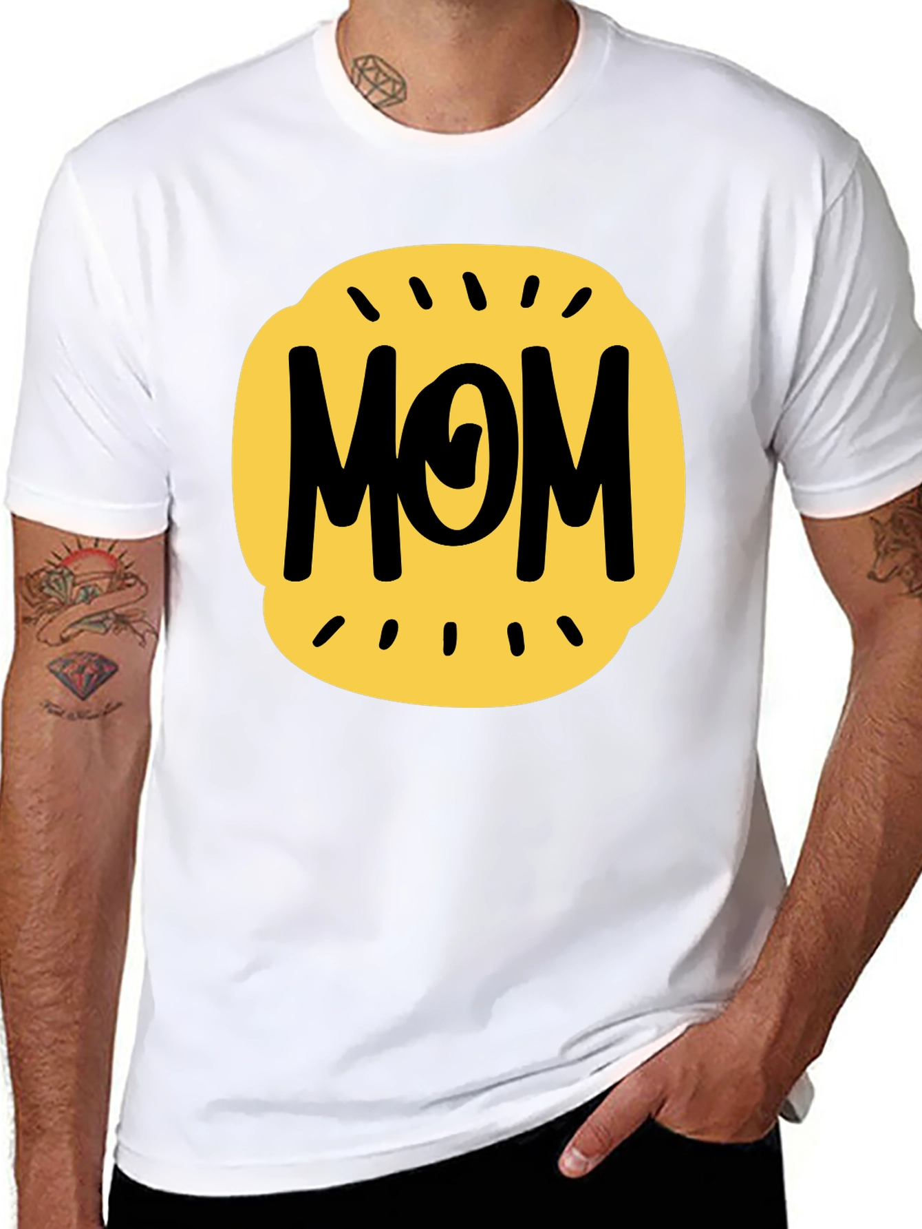 Mom Graphic Tee - Black Cotton Blend