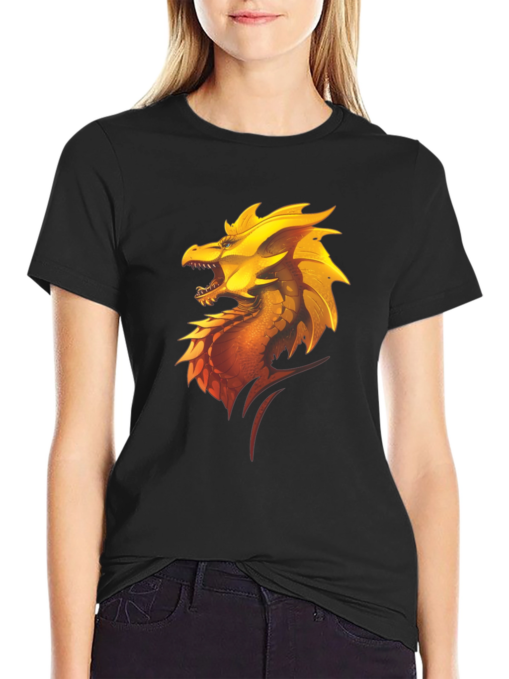 Golden Dragon Graphic Tee - Bold Stylish Unique