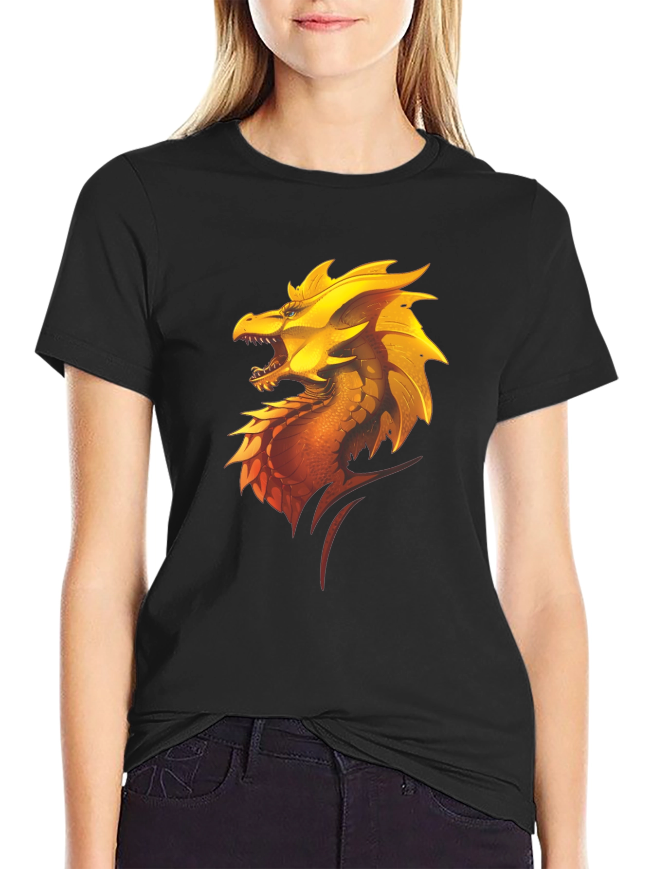 Golden Dragon Graphic Tee - Bold Stylish Unique
