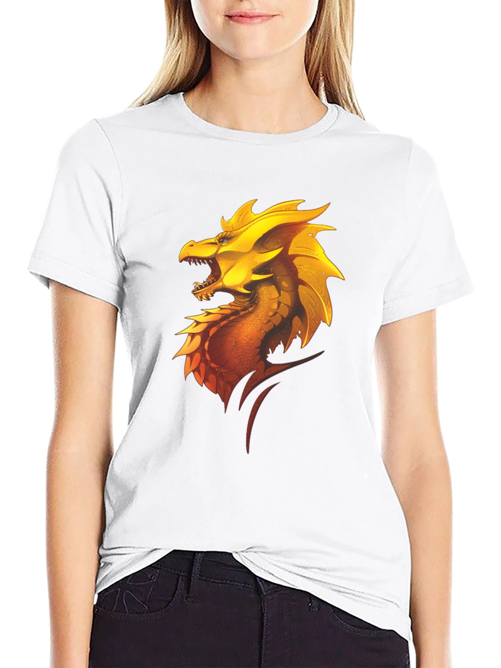 Golden Dragon Graphic Tee - Bold Stylish Unique