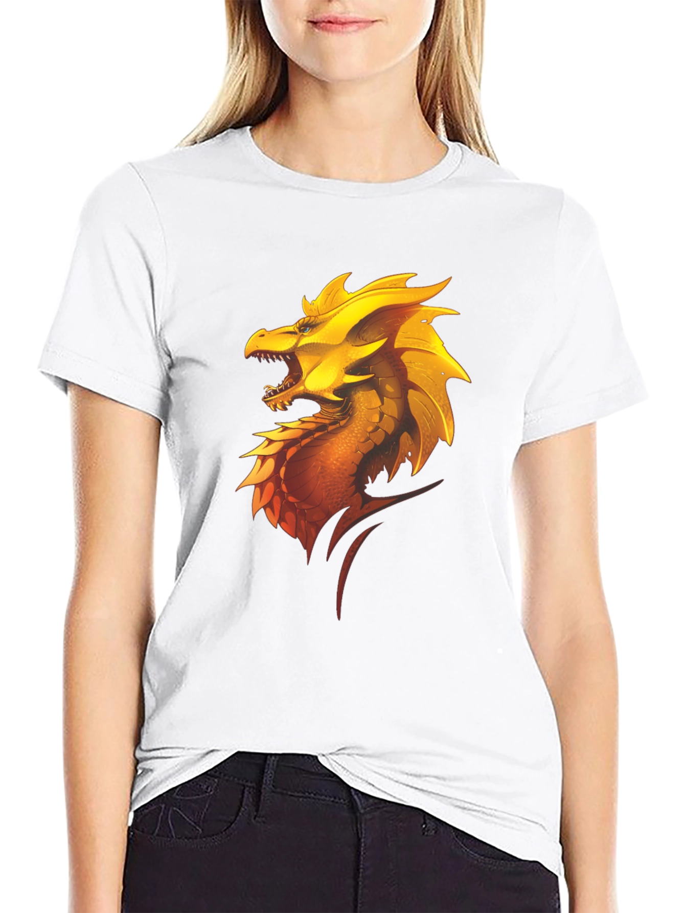 Golden Dragon Graphic Tee - Bold Stylish Unique