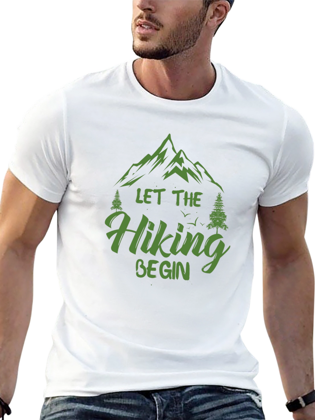 Let The Hiking Begin Black Graphic Tee