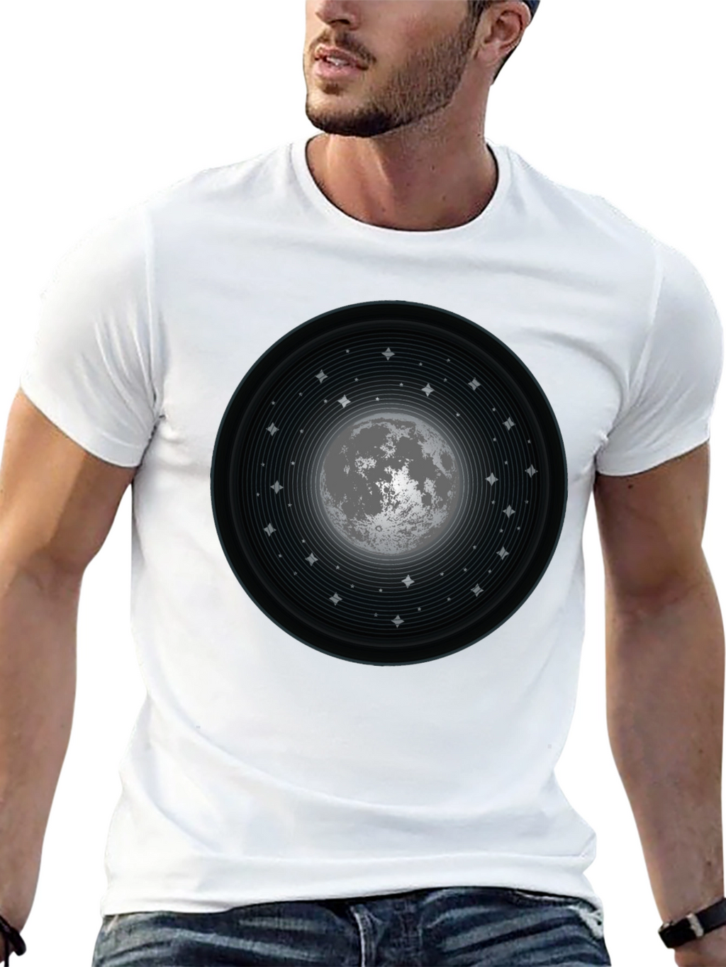 Astral Moon Graphic T-Shirt - Cosmic Style