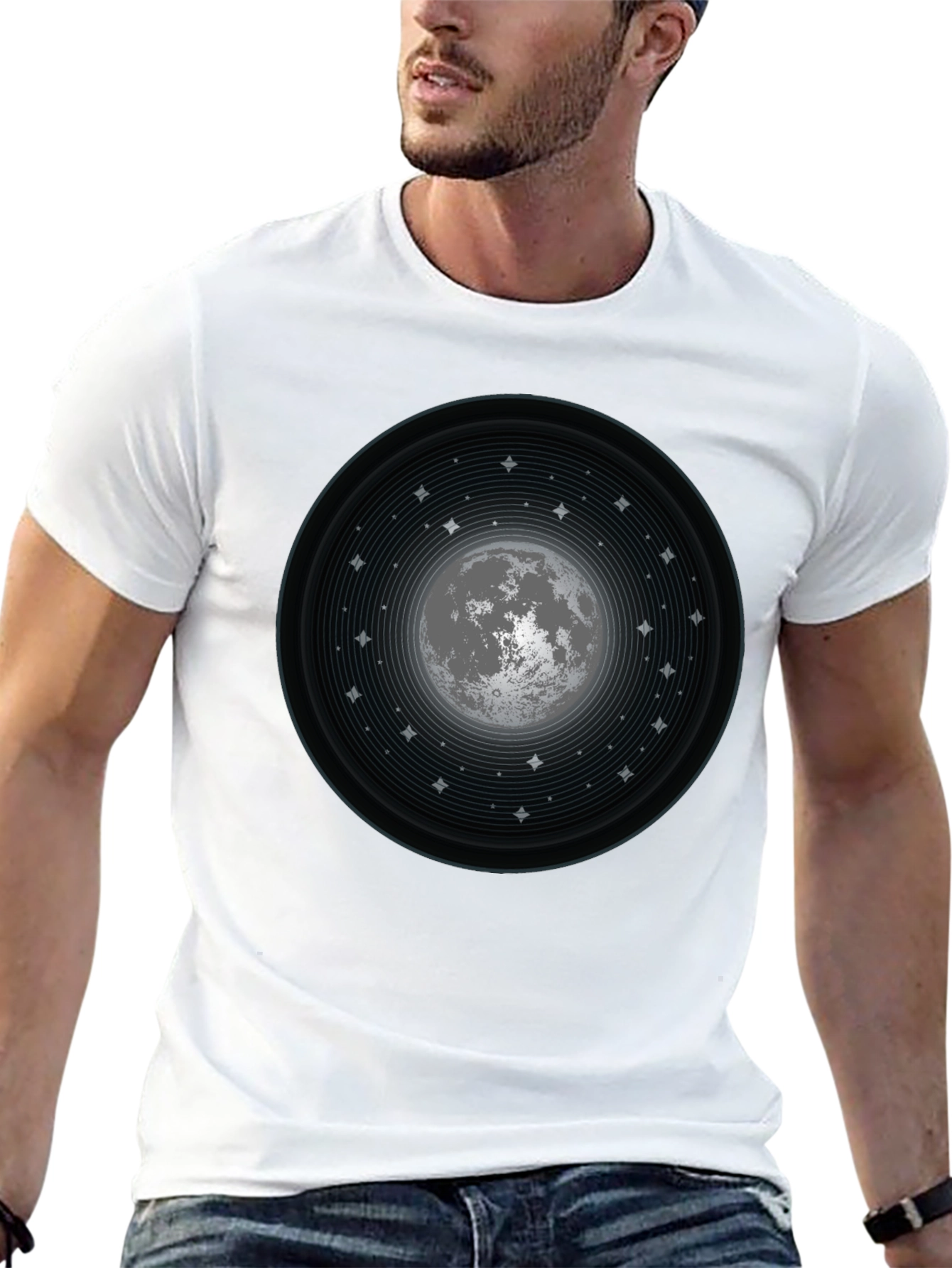 Astral Moon Graphic T-Shirt - Cosmic Style