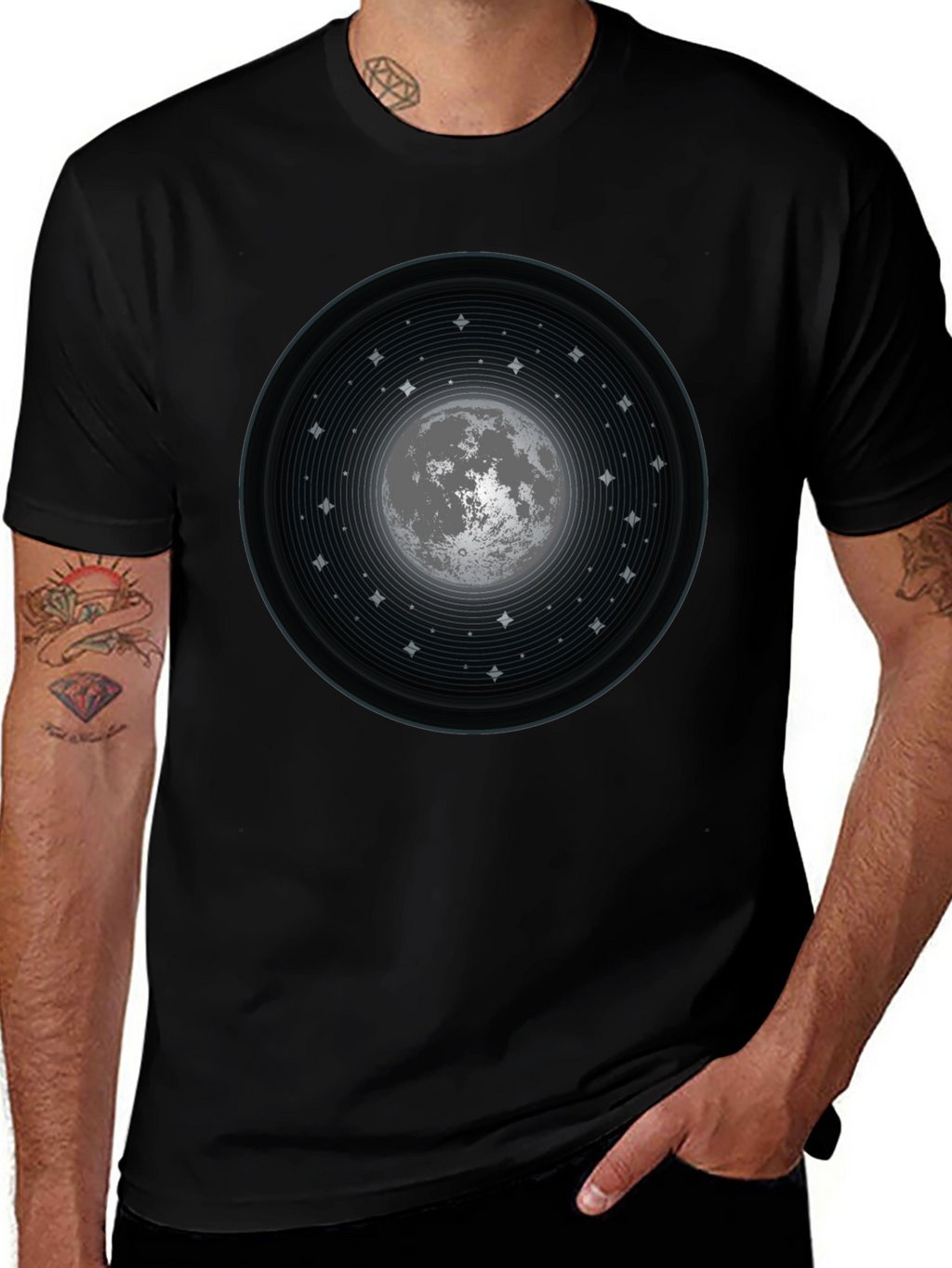 Astral Moon Graphic T-Shirt - Cosmic Style