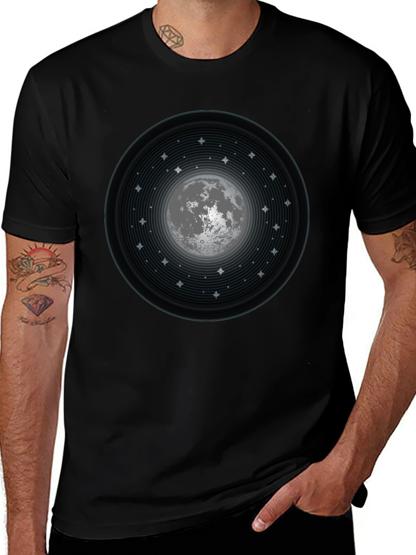 Astral Moon Graphic T-Shirt - Cosmic Style