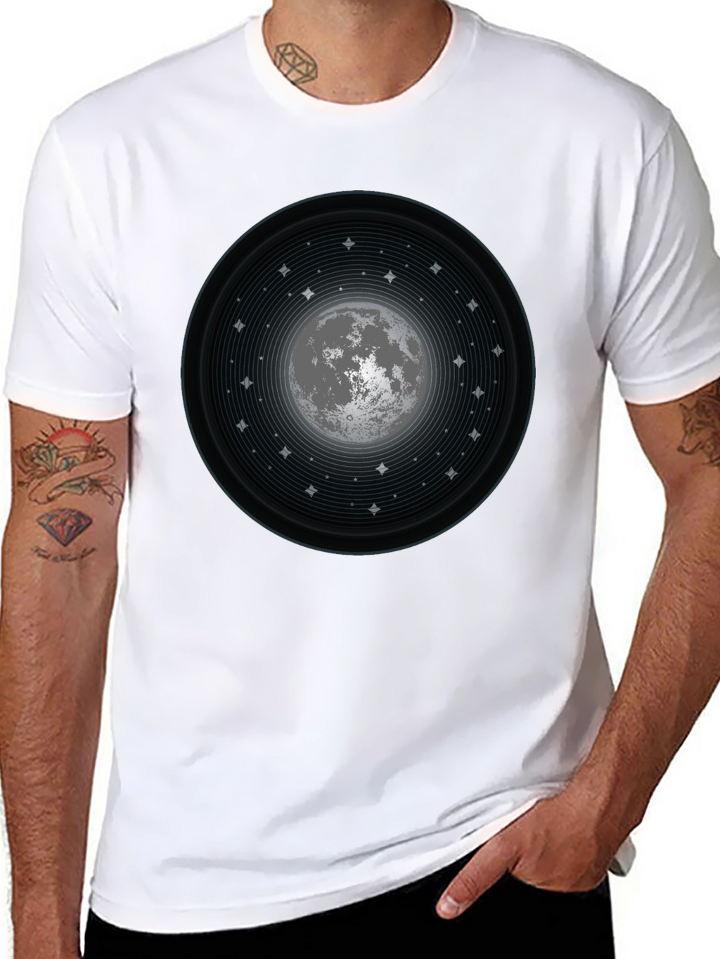 Astral Moon Graphic T-Shirt - Cosmic Style