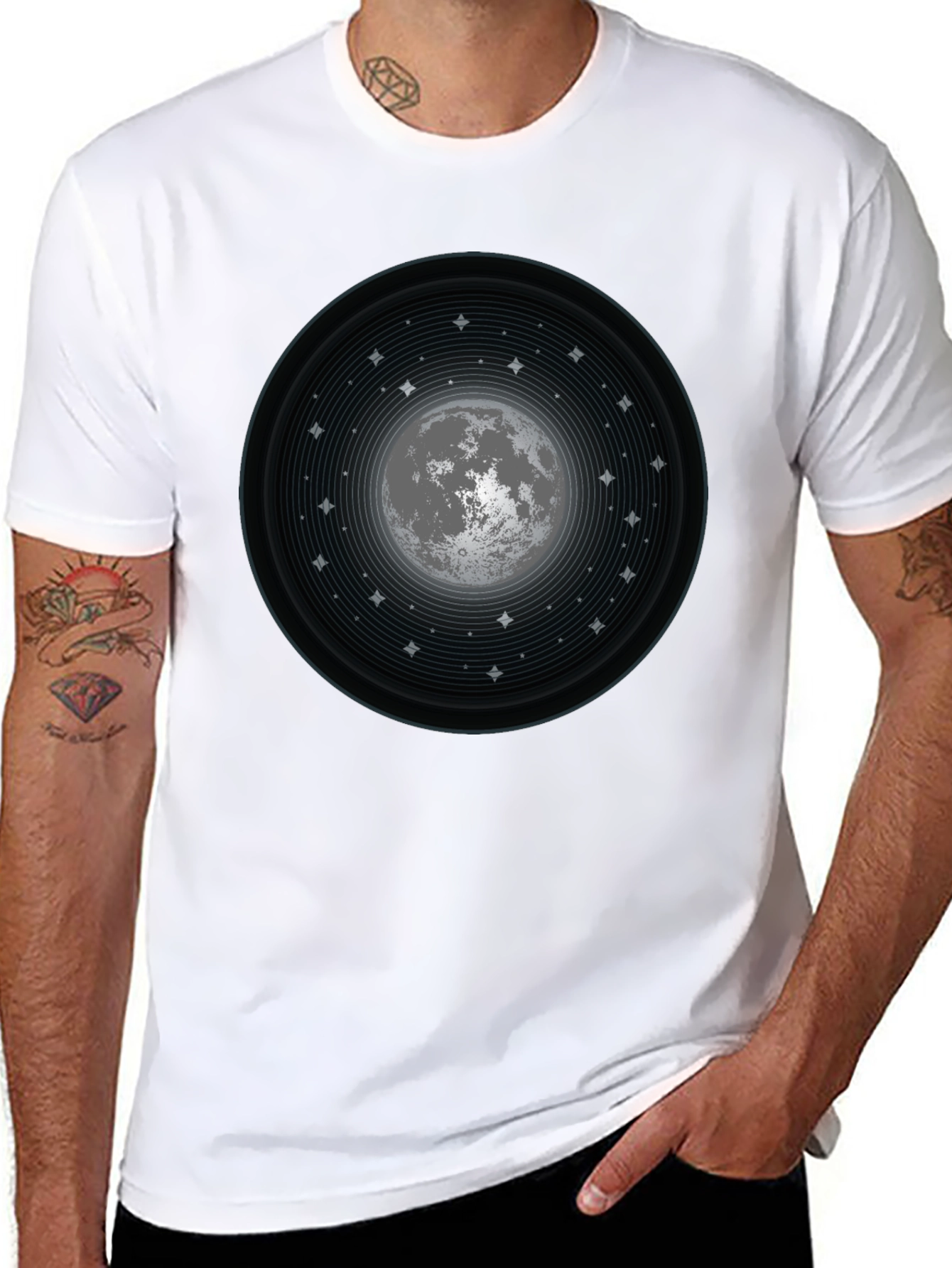 Astral Moon Graphic T-Shirt - Cosmic Style