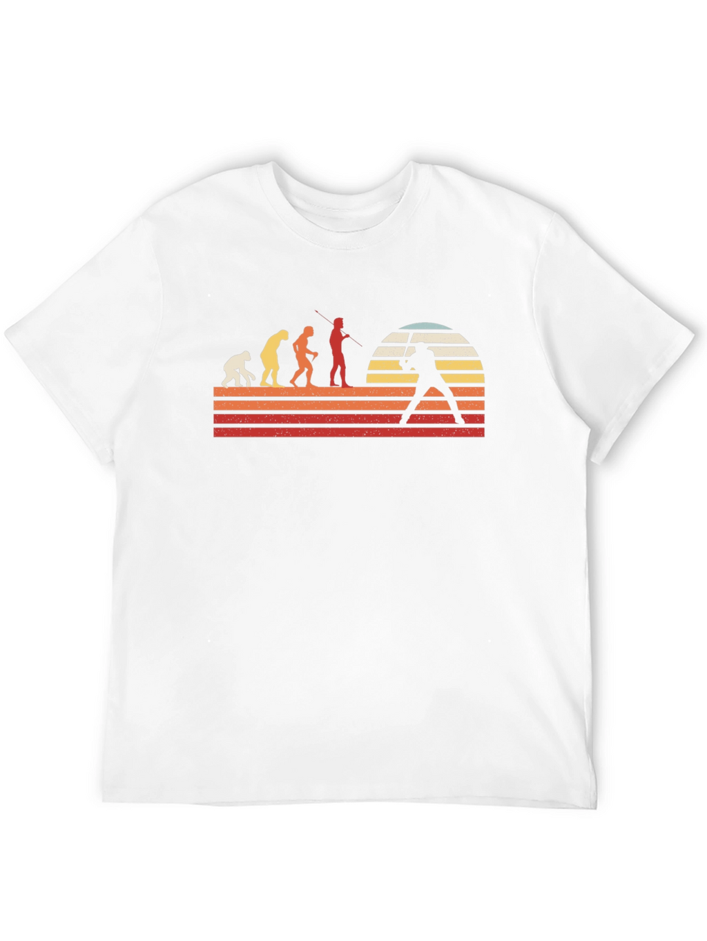 Evolution of Man Baseball Graphic T-Shirt