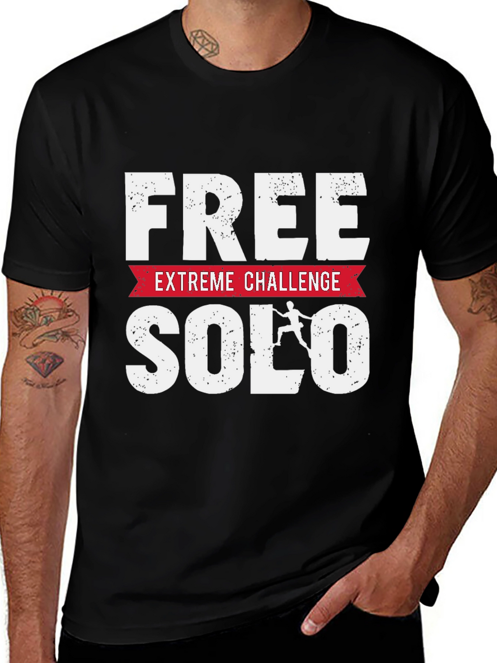 Free Solo Extreme Challenge Black T-Shirt