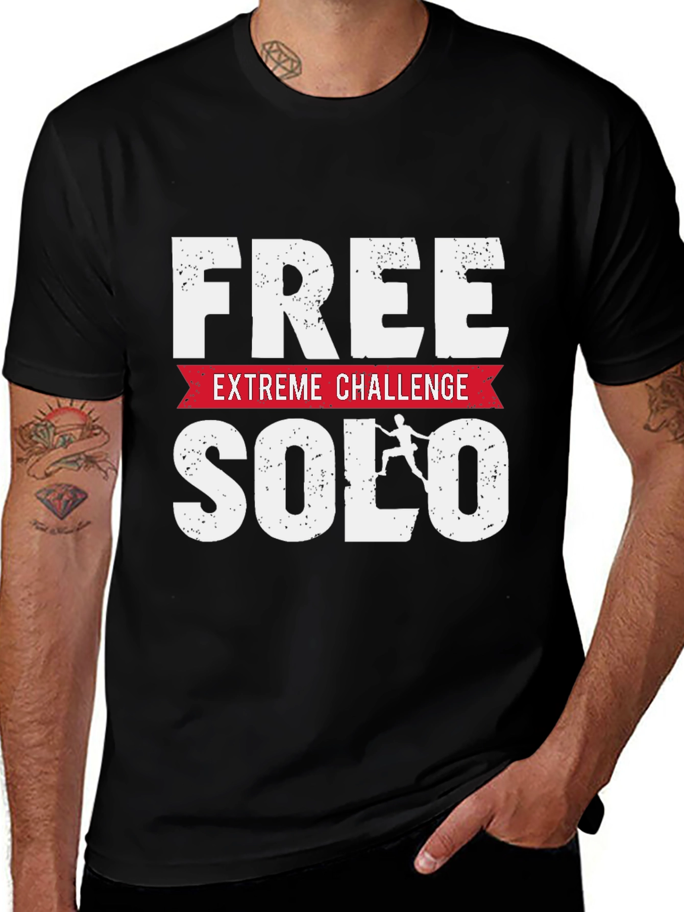 Free Solo Extreme Challenge Black T-Shirt