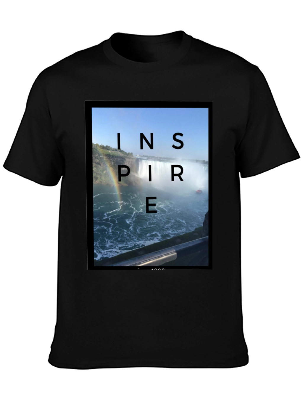 Inspire Waterfall Black T-Shirt