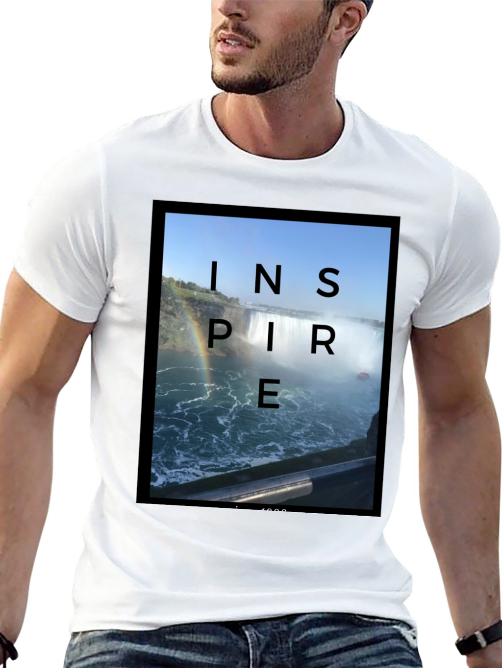 Inspire Waterfall Black T-Shirt