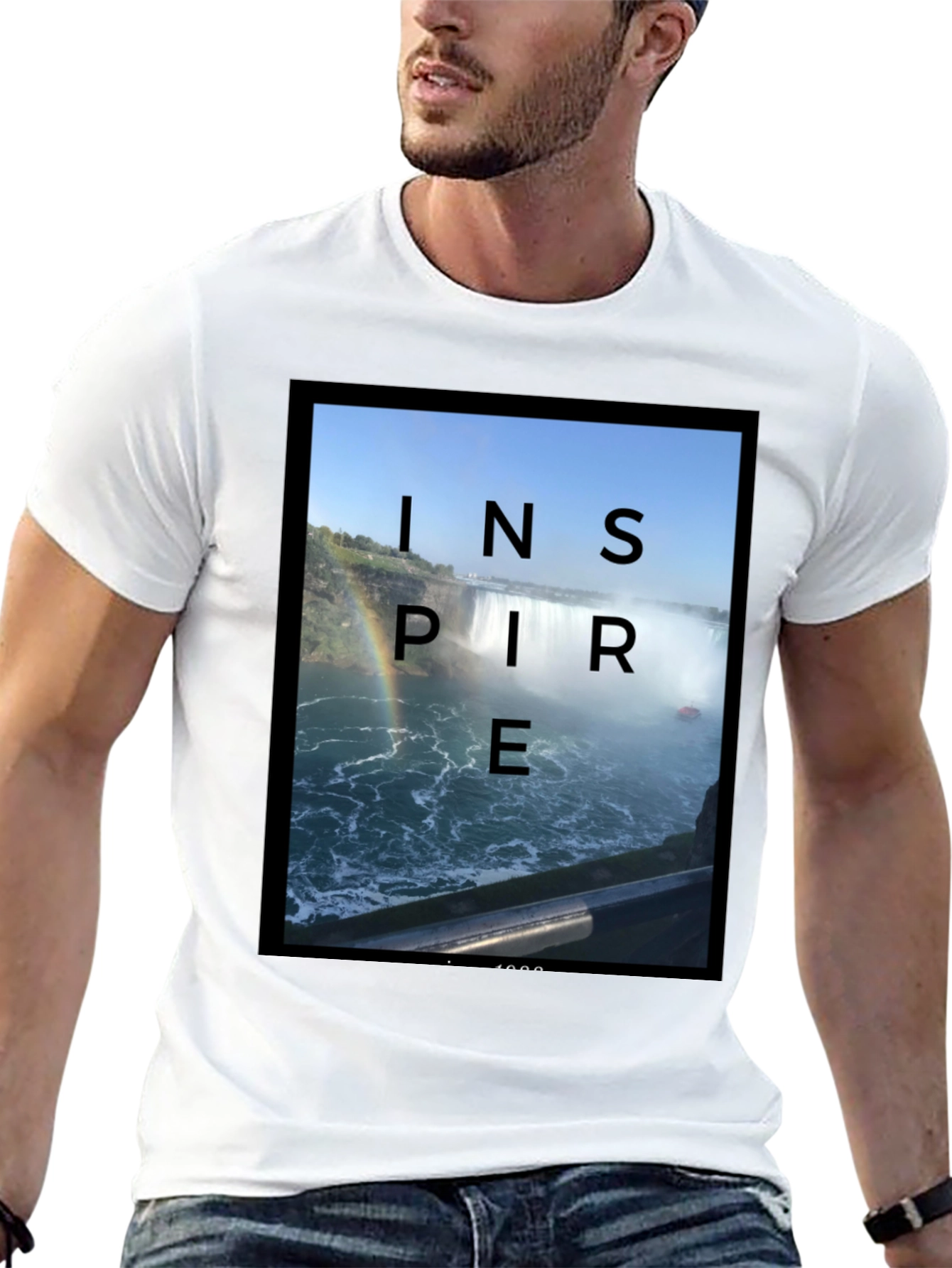 Inspire Waterfall Black T-Shirt
