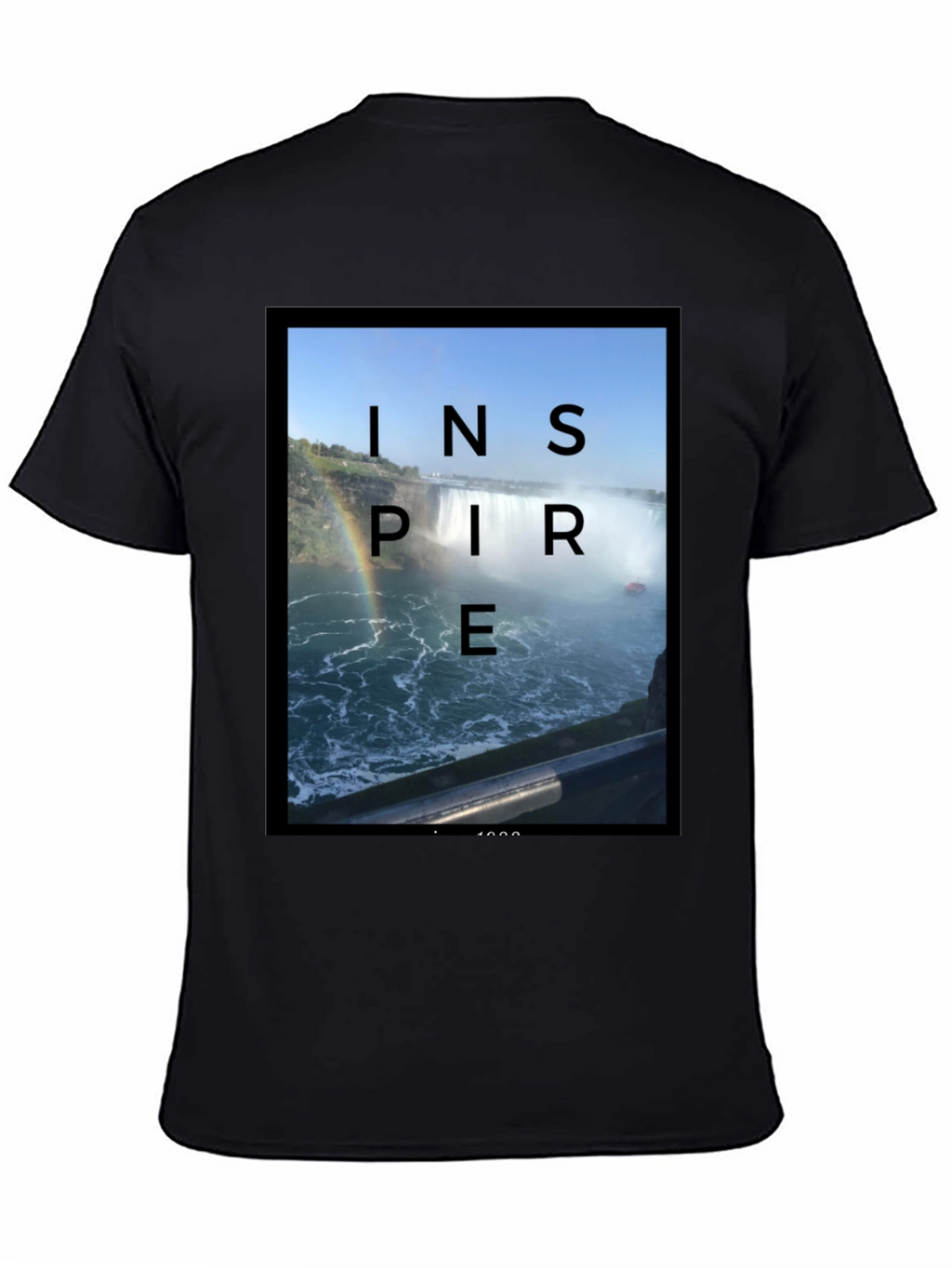 Inspire Waterfall Black T-Shirt