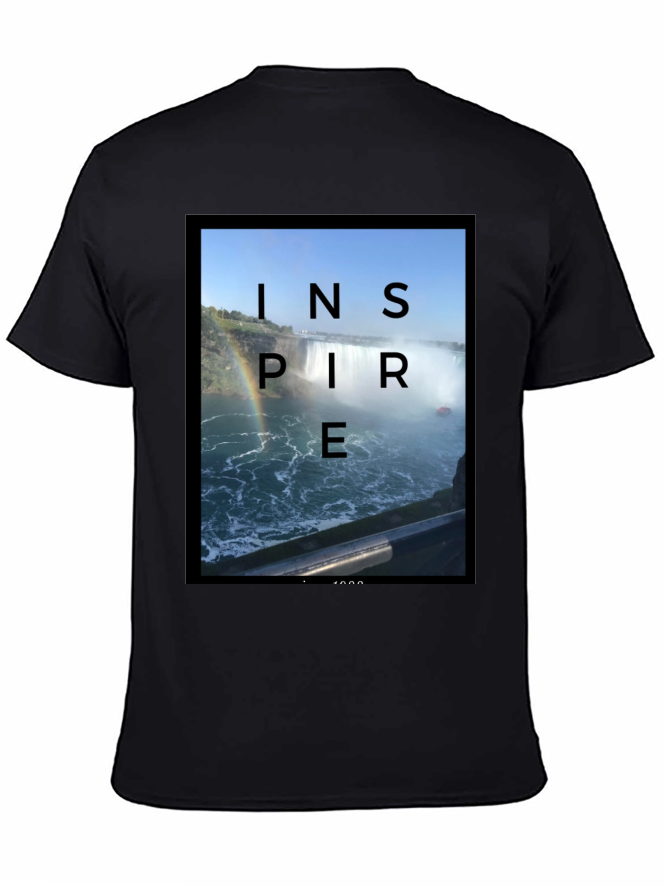 Inspire Waterfall Black T-Shirt